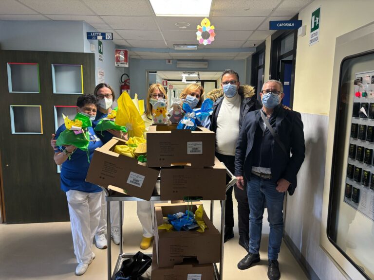 Consegna uova reparto di Pediatria dell’Ospedale San Carlo di Potenza Pasqua 2025